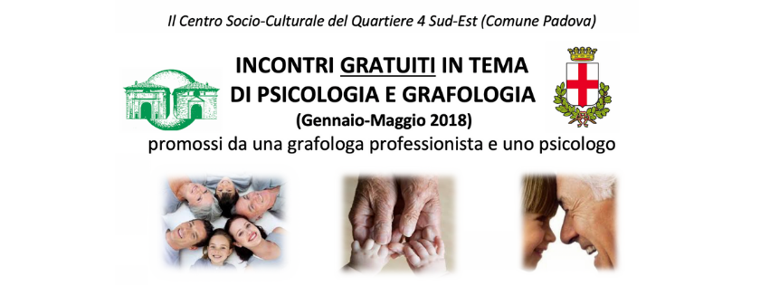 Incontri di grafologia e psicologia con il Quartiere 4 comune di Padova