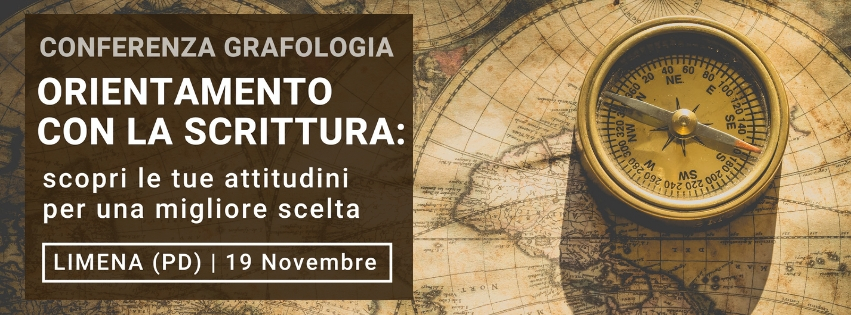 conferenza su orientamento e grafologia di Grafologia360 il 19 novembre