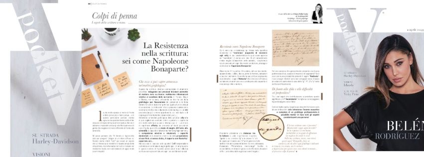 Resistenza nella scrittura spiegata da Chiara Dalla Costa di Grafologia360 in VPocket di aprile e maggio